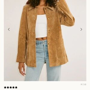 Rumored Yellowstone Camel Suede Women's Blazer